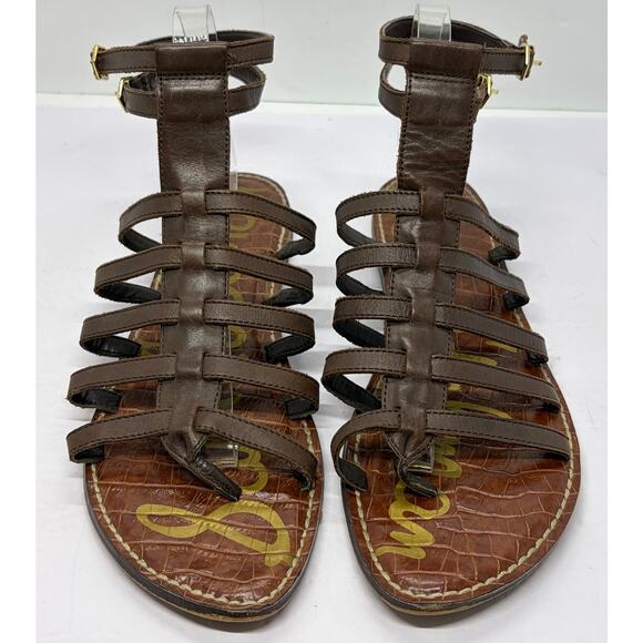 Sam Edelman Chocolate Brown Gilda Gladiator Sandals Size 10 Strappy Retail $110 - Picture 1 of 7